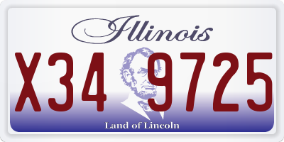IL license plate X349725
