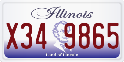 IL license plate X349865