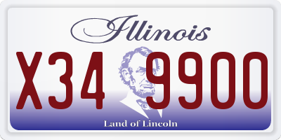 IL license plate X349900