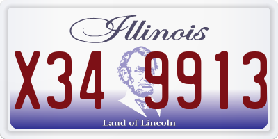 IL license plate X349913