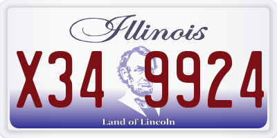 IL license plate X349924