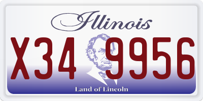 IL license plate X349956