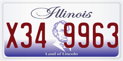 IL license plate X349963
