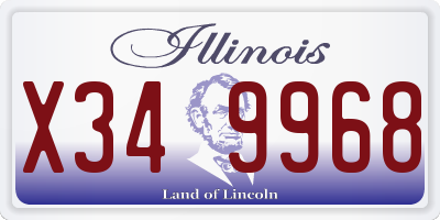 IL license plate X349968