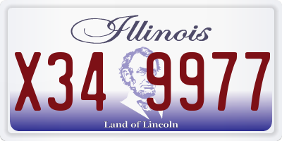 IL license plate X349977