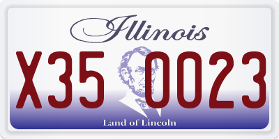 IL license plate X350023