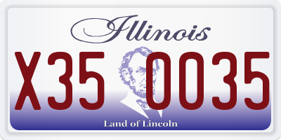IL license plate X350035