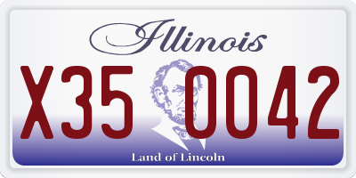 IL license plate X350042