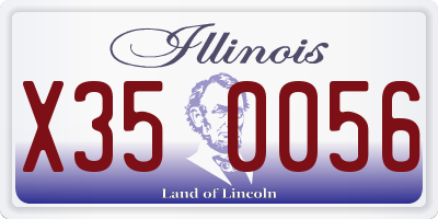 IL license plate X350056