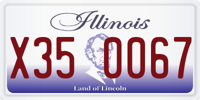 IL license plate X350067