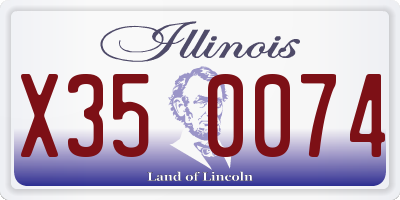 IL license plate X350074