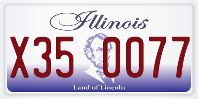 IL license plate X350077