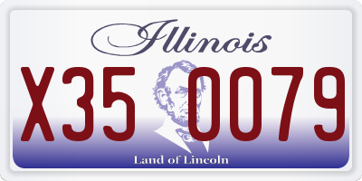 IL license plate X350079