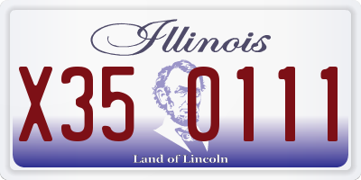 IL license plate X350111