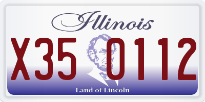 IL license plate X350112