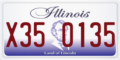 IL license plate X350135