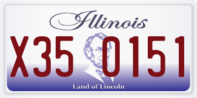 IL license plate X350151