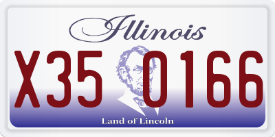 IL license plate X350166