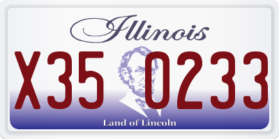 IL license plate X350233