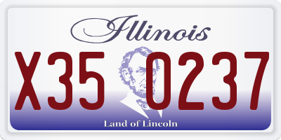 IL license plate X350237