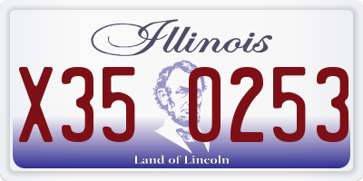 IL license plate X350253