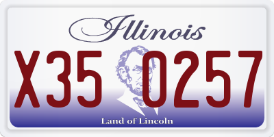 IL license plate X350257