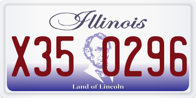IL license plate X350296