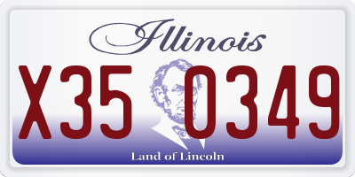 IL license plate X350349