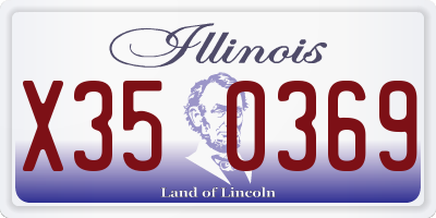 IL license plate X350369