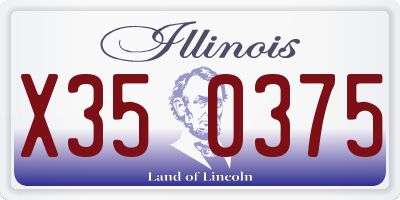 IL license plate X350375