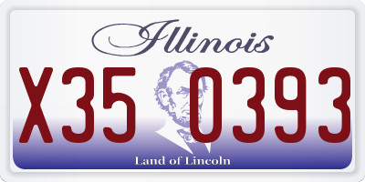 IL license plate X350393