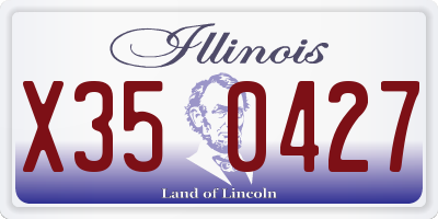 IL license plate X350427