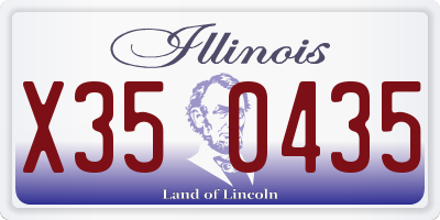 IL license plate X350435