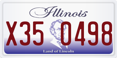 IL license plate X350498