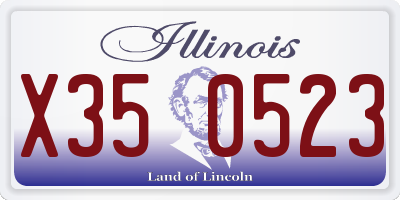 IL license plate X350523