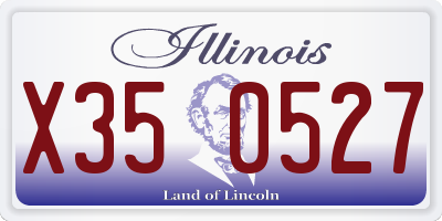 IL license plate X350527