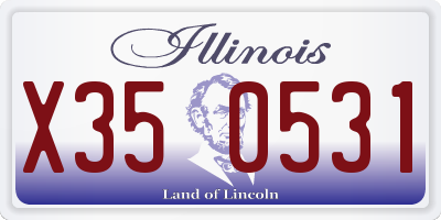 IL license plate X350531