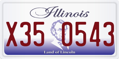 IL license plate X350543