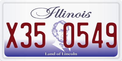 IL license plate X350549