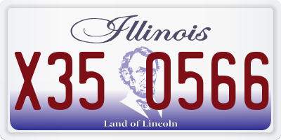 IL license plate X350566