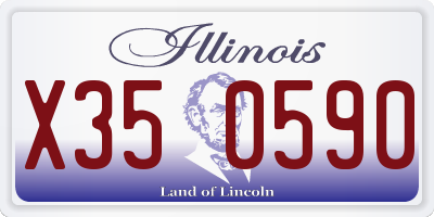IL license plate X350590
