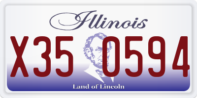 IL license plate X350594