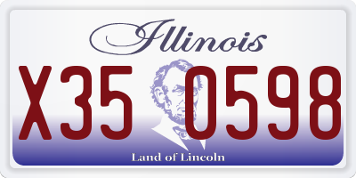 IL license plate X350598