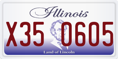 IL license plate X350605