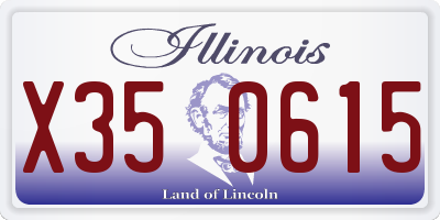 IL license plate X350615
