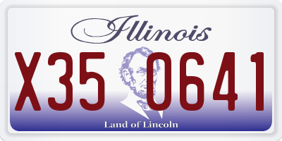 IL license plate X350641