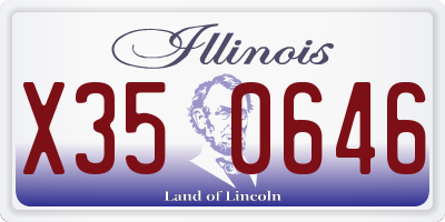 IL license plate X350646