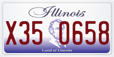 IL license plate X350658