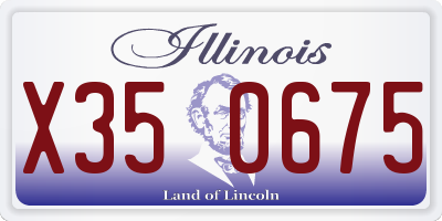 IL license plate X350675