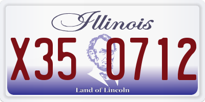 IL license plate X350712